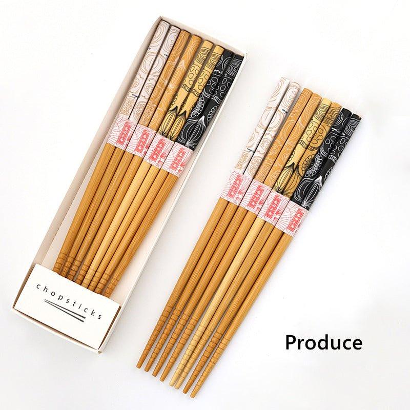Japanese Home-style Themed Bamboo Chopsticks Sets - MASU