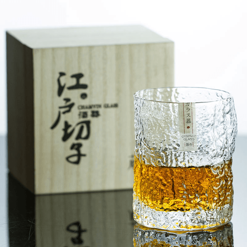 Japanese Handcrafted Chamvin Edo Kiriko Whisky Glass - MASU