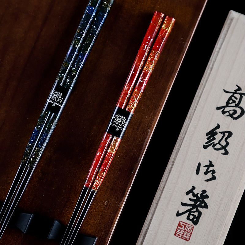 Japanese Handcrafted Glazed Galaxy Chopsticks Set - MASU