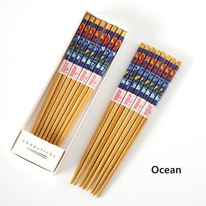 Japanese Home-style Themed Bamboo Chopsticks Sets - MASU