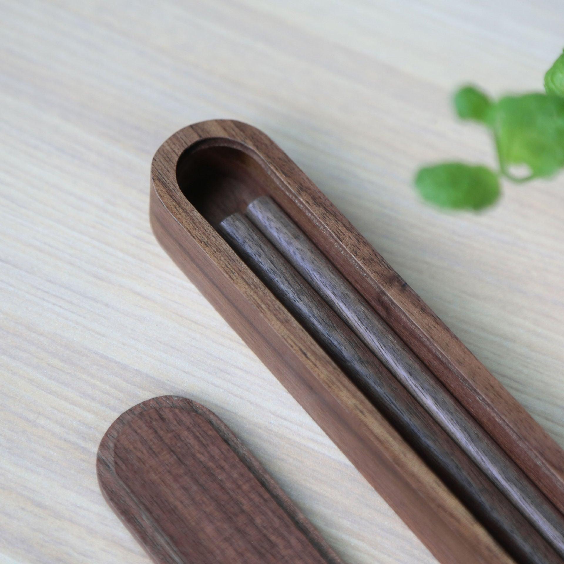 MASU Black Walnut Dual Chopsticks With Boxes - MASU