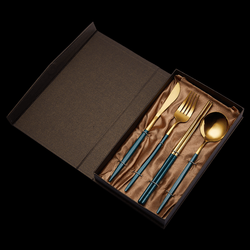 Stainless Steel Pointed Handle Utensil Gift Sets (Chopsticks Edition) - MASU