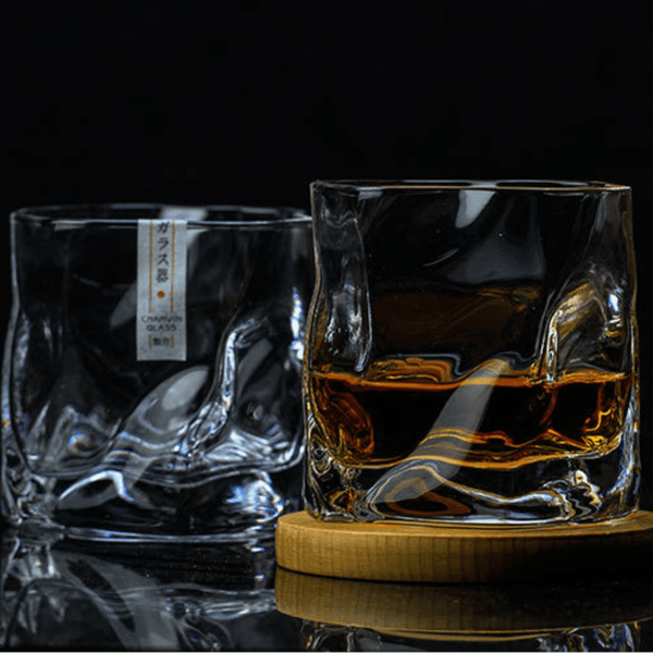 Japaneese Edo Kiriko Crumple Body Whisky Glass - MASU