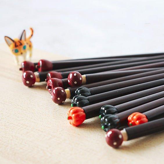 Sushi Set Black Sakura 4 pcs with Chopsticks - Made In Japan Europe