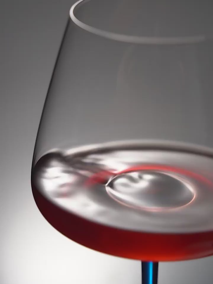 Promotional video detailing the Crystal Glass Blue Stem Burgundy Wine Glasses and Blue Mountain Wine Decanter Set - MASU