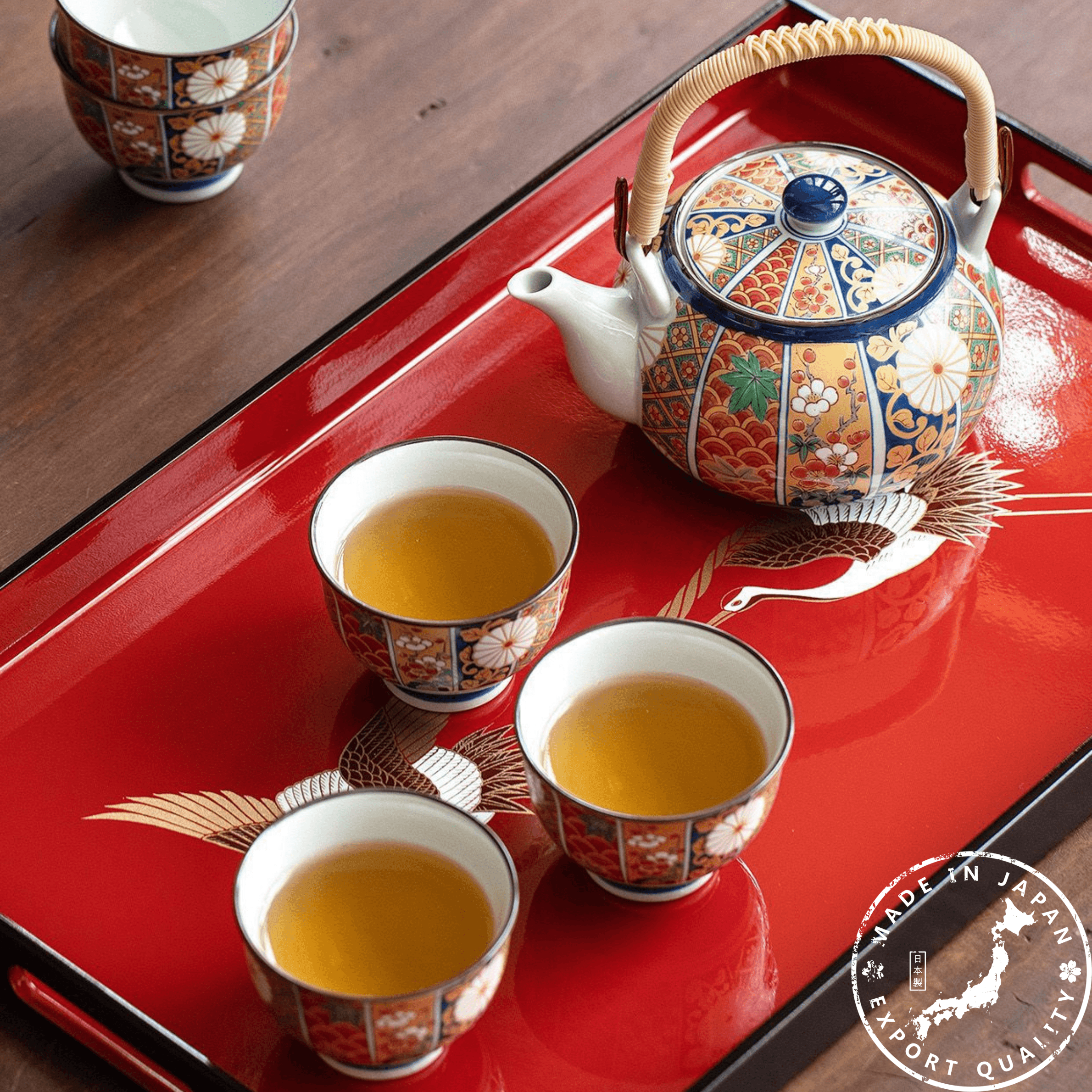 Japanesse Imari Series Handcrafted Tea Cups - MASU