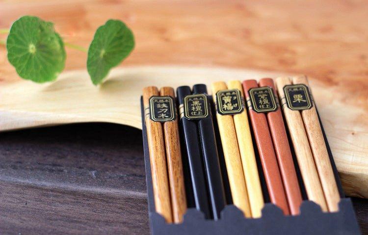 Multi-Colors Japanese Wooden Chopsticks Sets - MASU