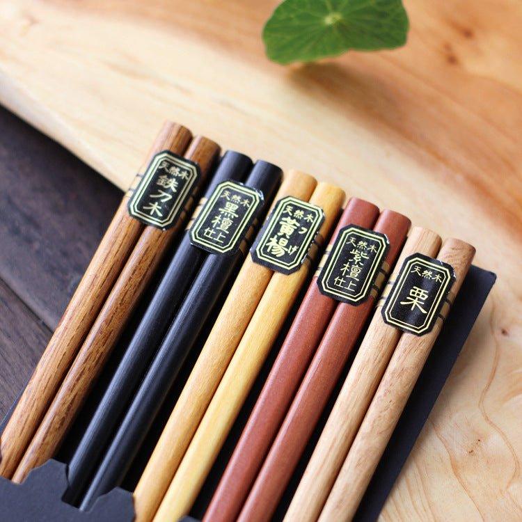 Multi-Colors Japanese Wooden Chopsticks Sets - MASU