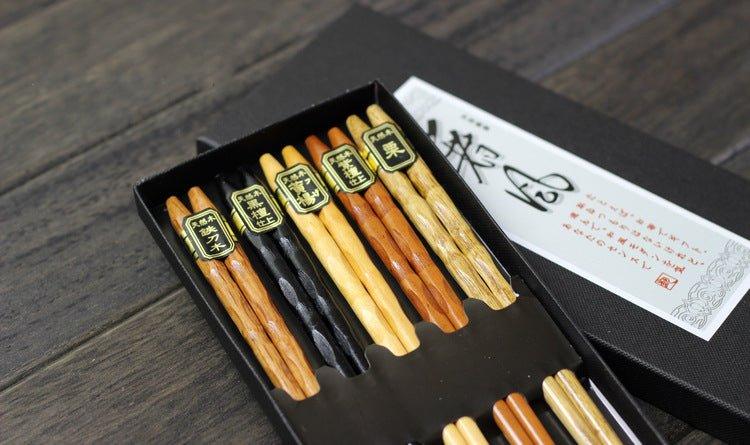 Multi-Colors Japanese Wooden Chopsticks Sets - MASU