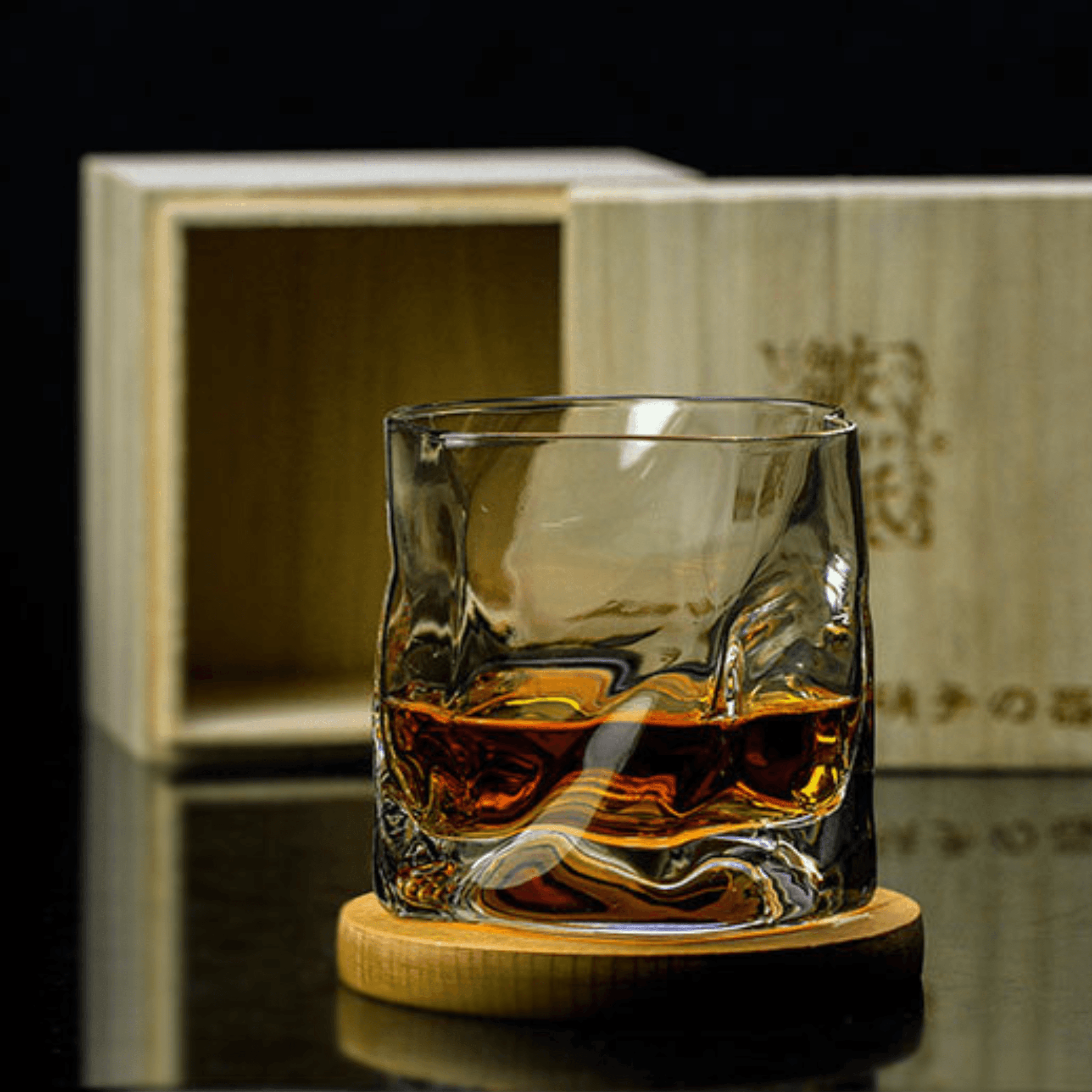Japaneese Edo Kiriko Crumple Body Whisky Glass - MASU