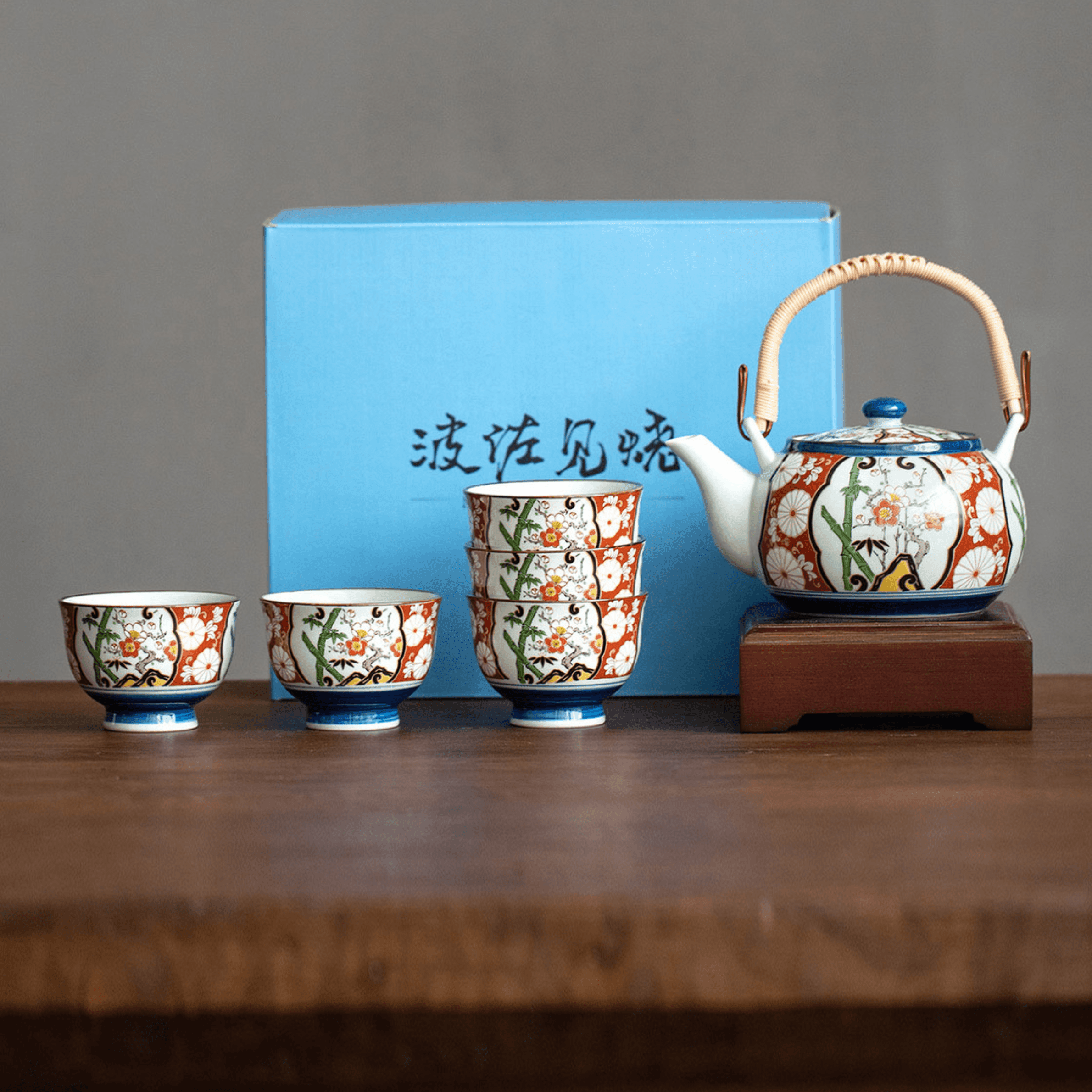 Japanesse Imari Series Handcrafted Tea Cups - MASU