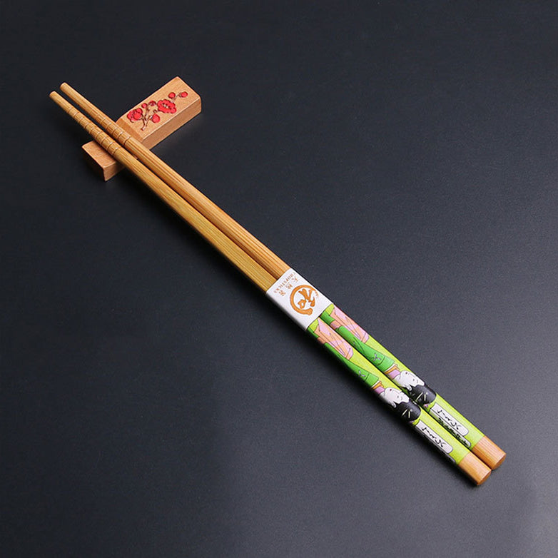 Japanese Geisha Themed Handcrafted Bamboo Chopsticks Sets - MASU