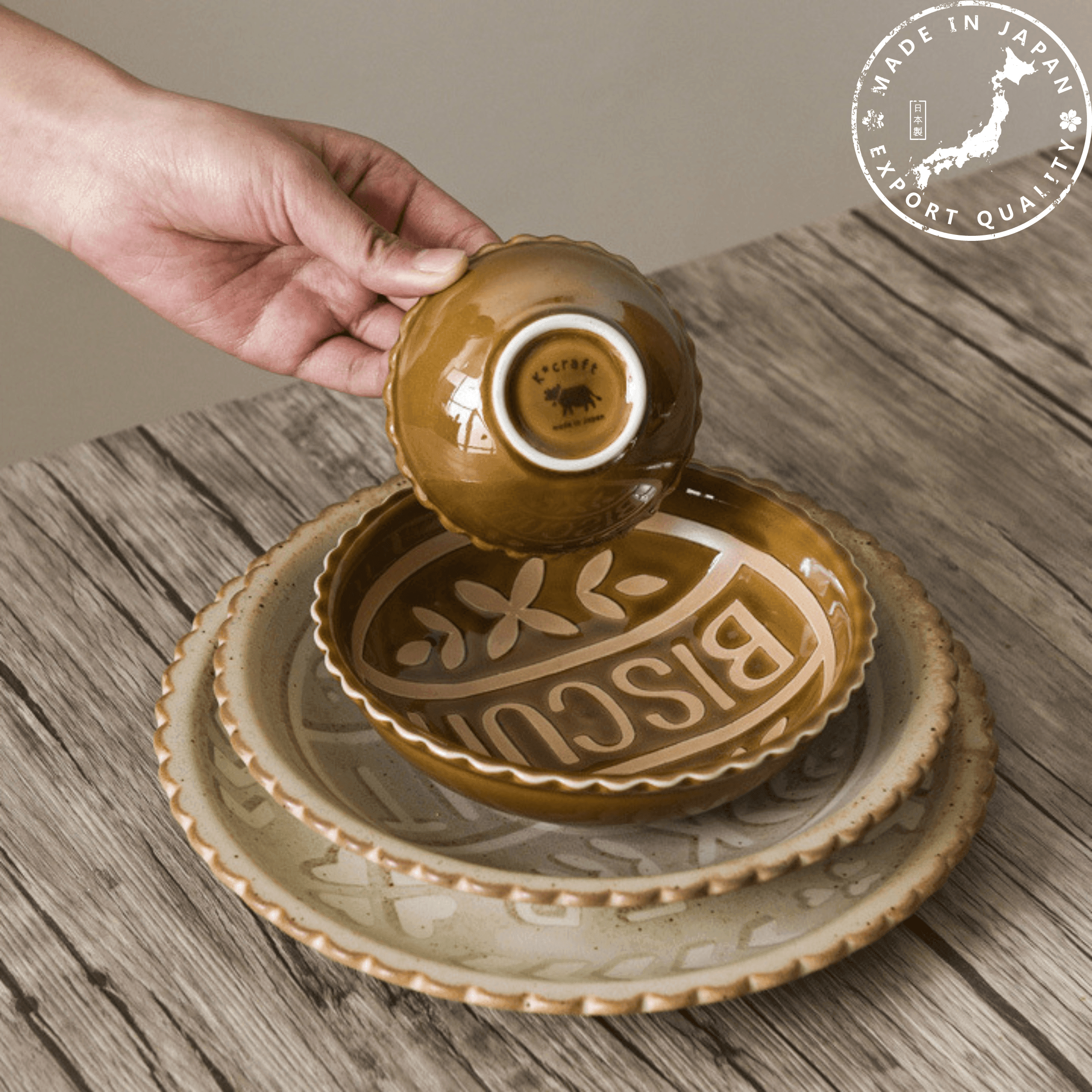 Japanese Butter Biscuit Series Ceramic Tablewares - MASU