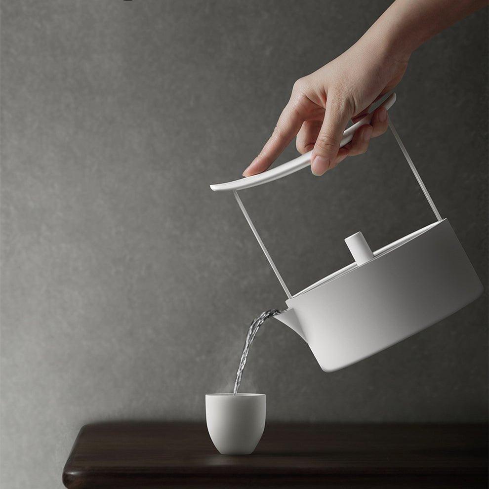 Minimalistic White Stainless Steel Torii Water Boiler - MASU