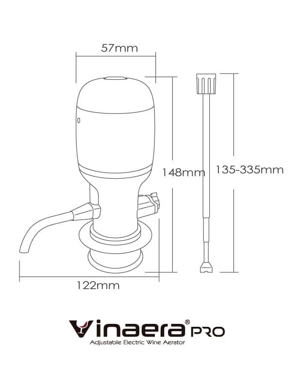 Vinaera Pro Mv7 Adjustable Electric Wine Aerator - MASU