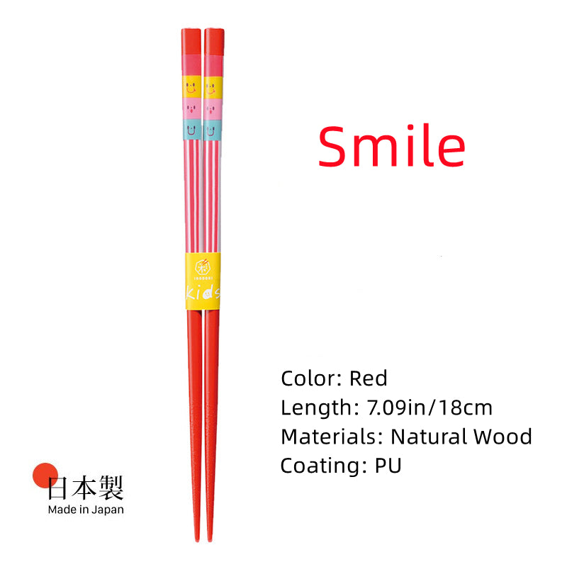 Japanese Handcrafted Cartoon Wooden Children's Chopsticks - MASU