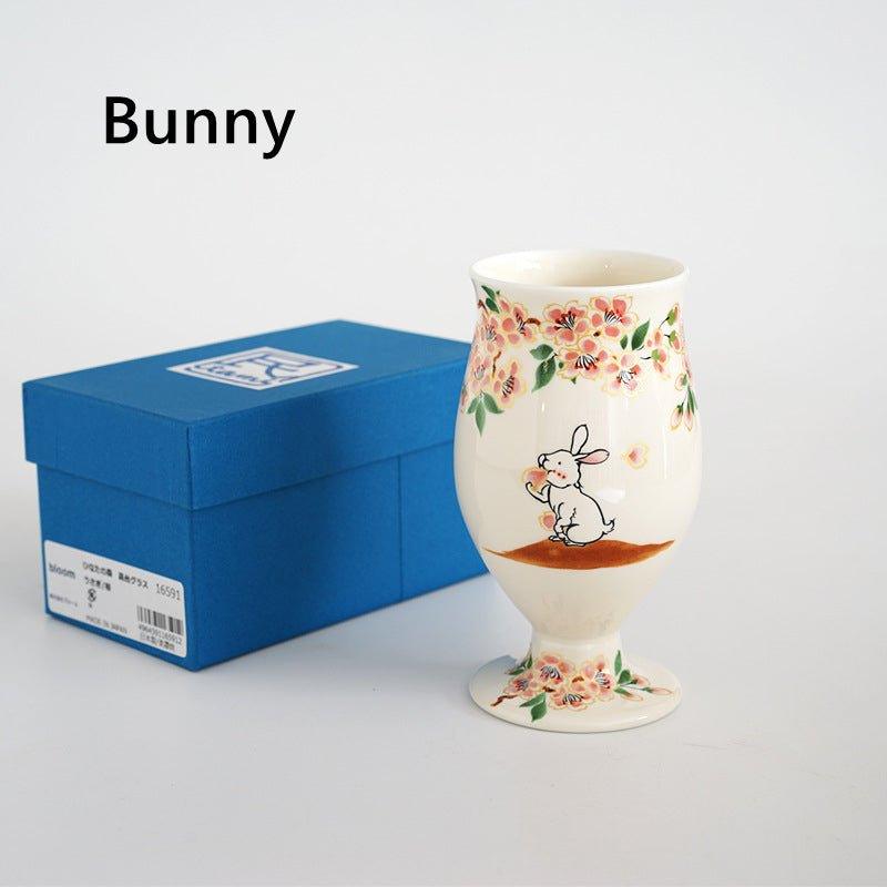 Japanese Tamikazu Hayashi Hand-painted Animal Theme Ceramic Tall Cup Gift Sets - MASU