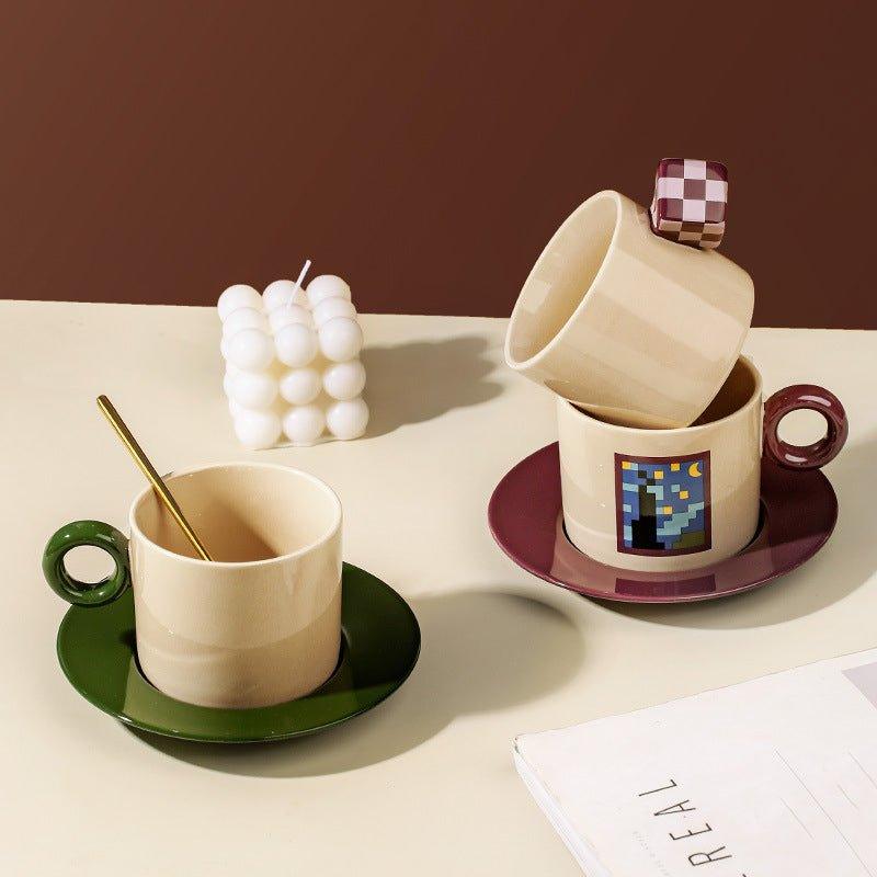 Ceramic Mosaic Art Themed Coffee Cup Sets - MASU