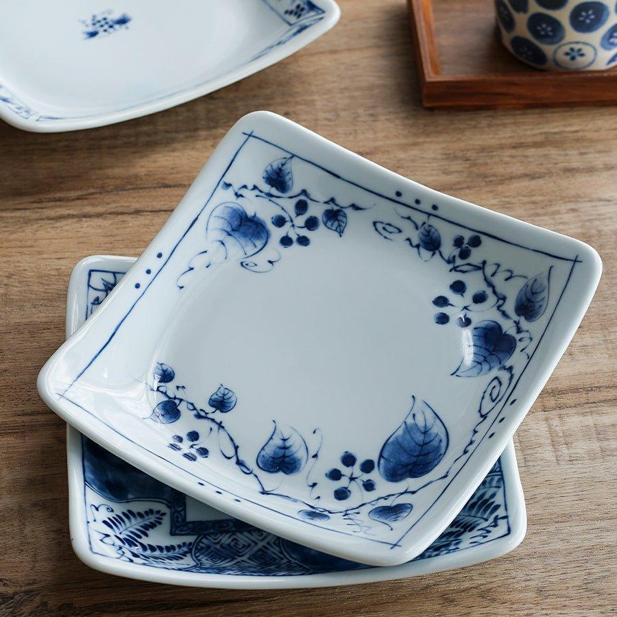 Japanese Handcrafted Mino Ware Ceramic Square Plates - MASU