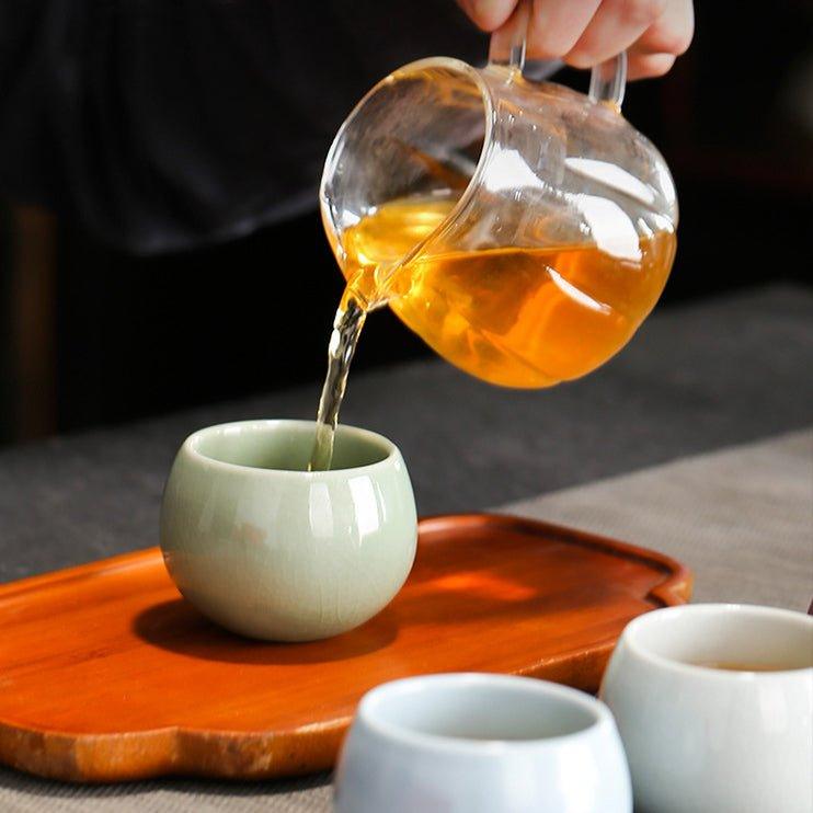 Oriental Handcrafted Ceramic Rounded Tea Cup Set - MASU