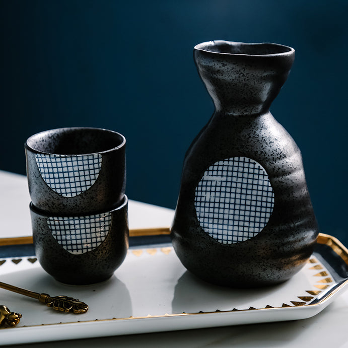 Japanese Sakura Handcrafted Ceramic Sake Sets - MASU