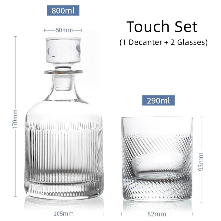 Davinci Italian Whisky Glasses With Decanter Sets - MASU