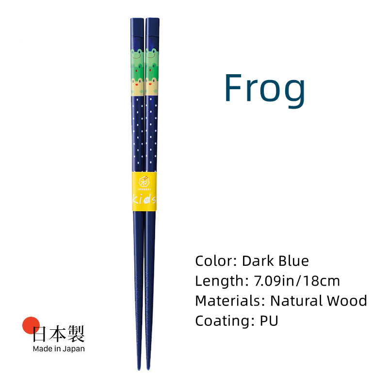 Japanese Handcrafted Cartoon Wooden Children's Chopsticks - MASU