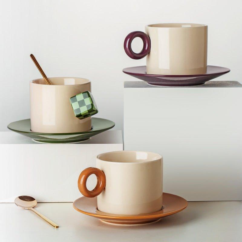 Ceramic Mosaic Art Themed Coffee Cup Sets - MASU