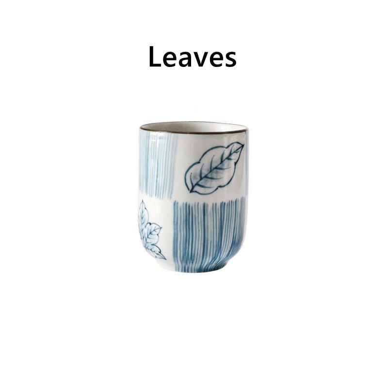 Japanese Hand-painted Ceramic Straight Body Tea Cups - MASU