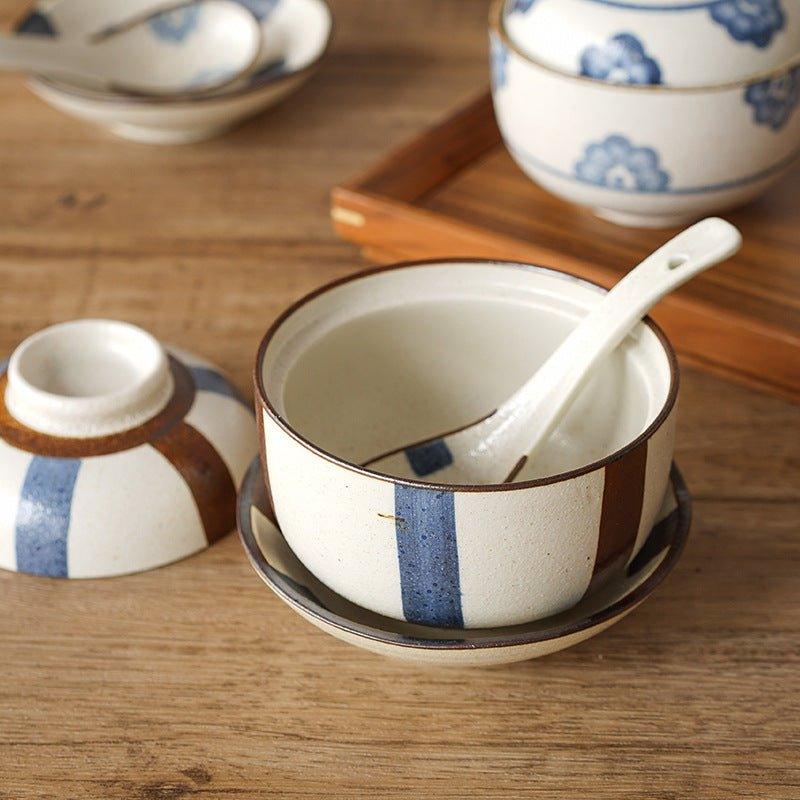 Japanese Handcrafted Ceramic Rounded Bowl With Lid - MASU