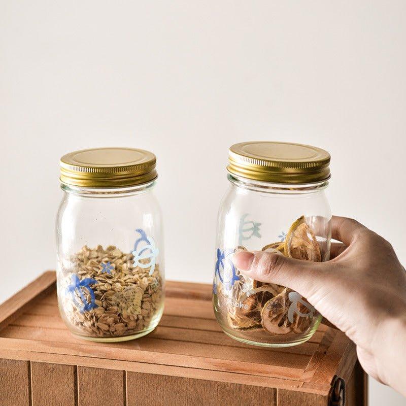Japanese Hand-painted Glass Storage Glass Jar - MASU