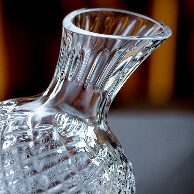 Luxury 360° Rotating Crystal Hand Blown Wine Decanter - MASU
