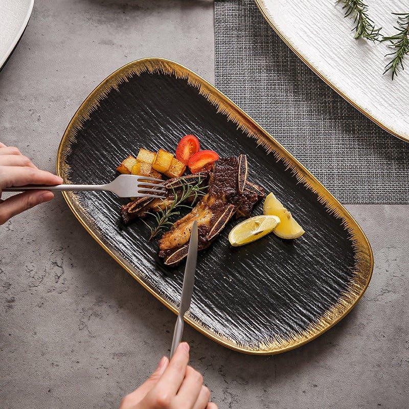 Matte Ceramic Rectangular Serving Plates - MASU