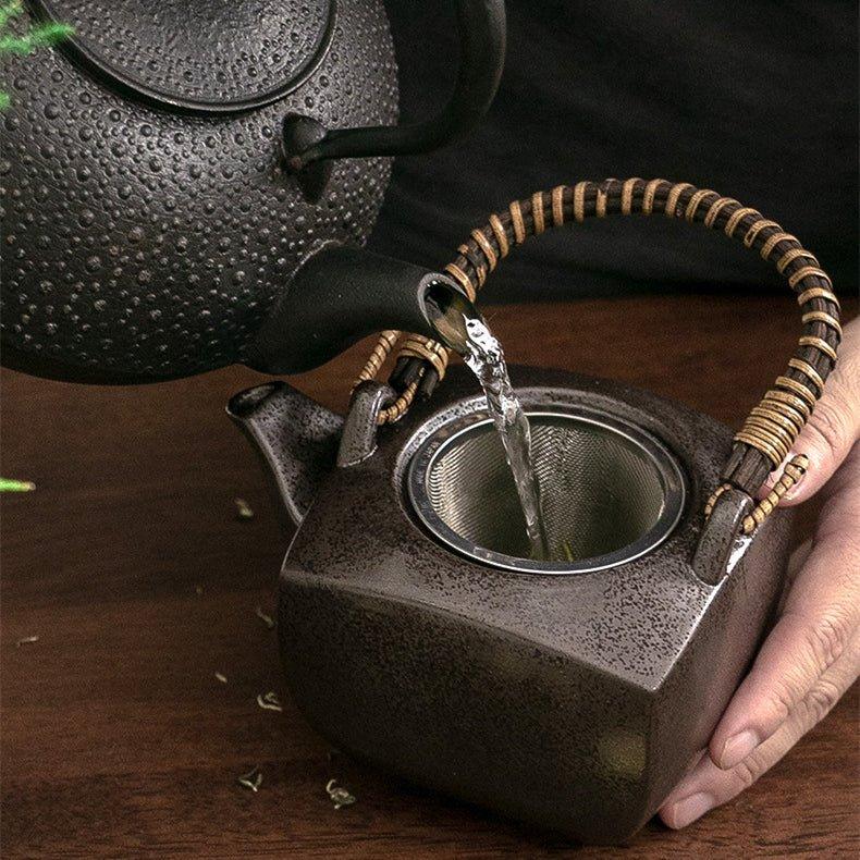 Japanese Mino Ware Handcrafted Ceramic Jade Tea Gift Set - MASU