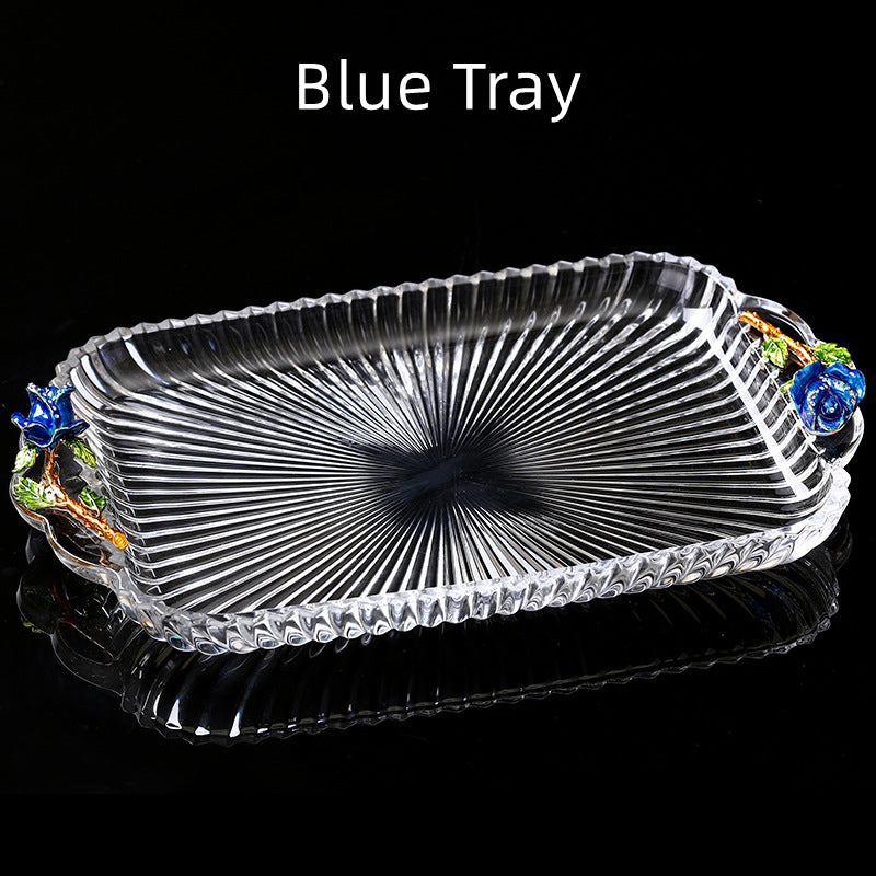 Metallic Floral Glass Teacup Gift Sets - MASU