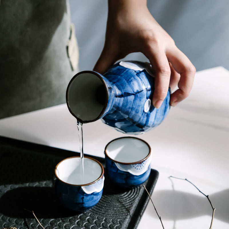 Japanese Sakura Handcrafted Ceramic Sake Sets - MASU