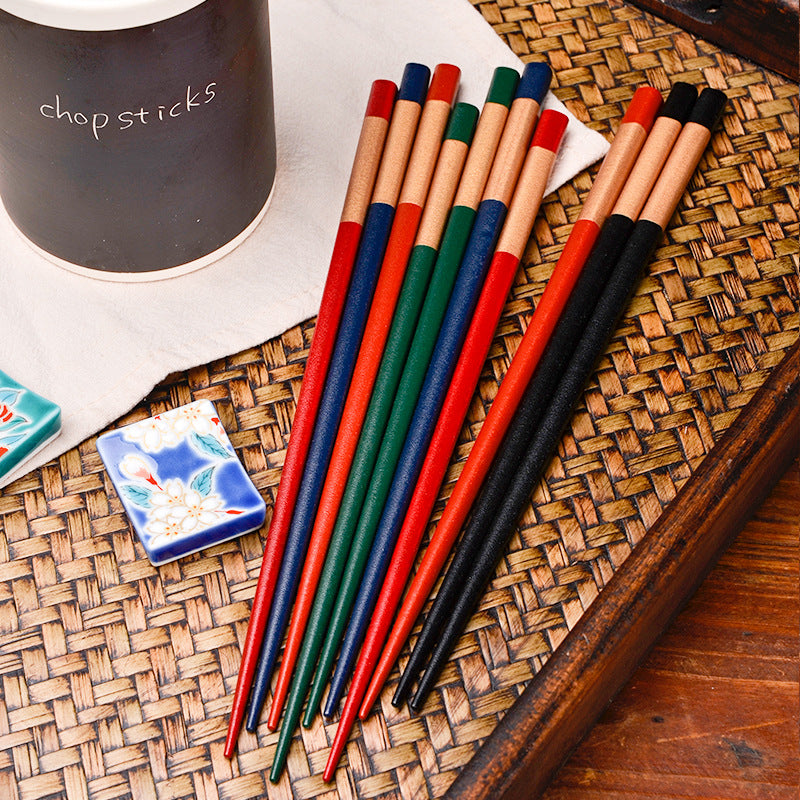 Japanese Rainbow Handcrafted Wooden Chopsticks Set of 5 - MASU
