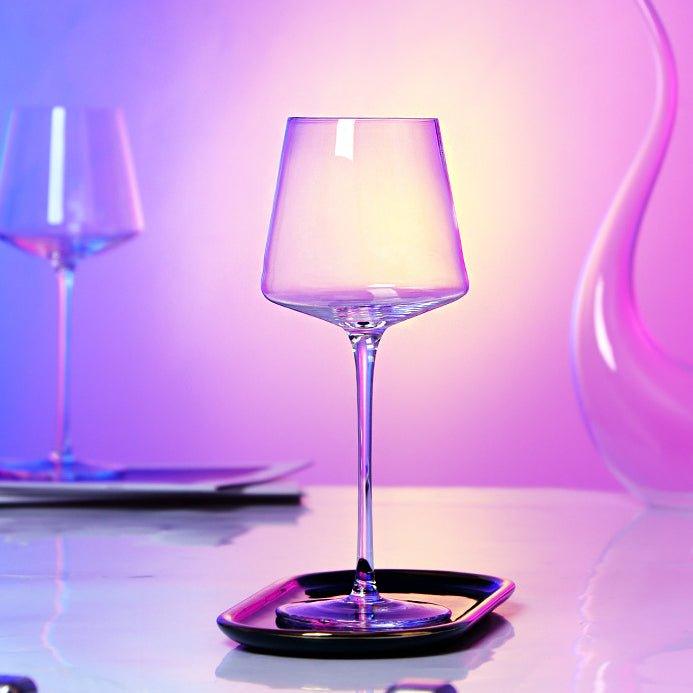 Minimalistic Burgundy Crystal Wine Glasses - MASU