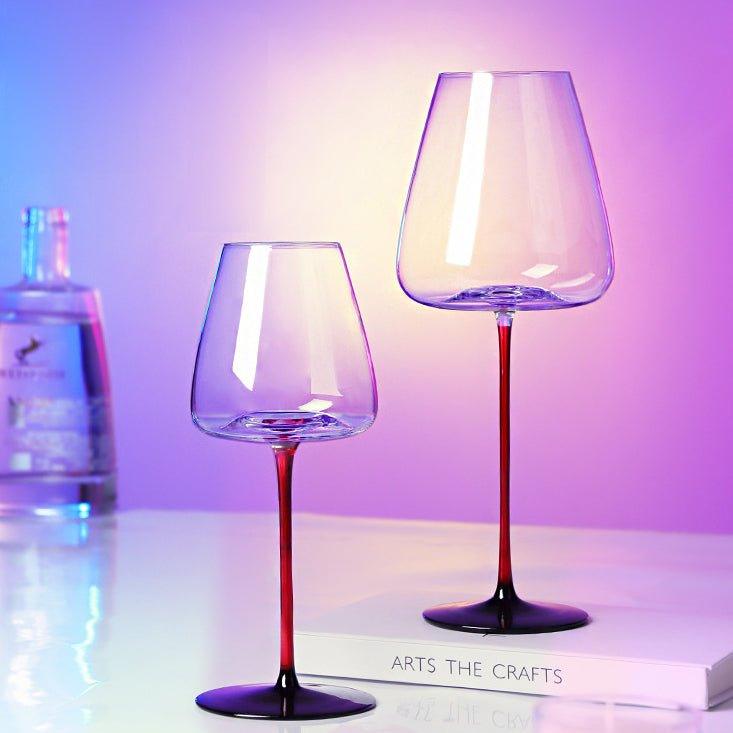 Crystal Glass Red Stem Burgundy Glasses - MASU