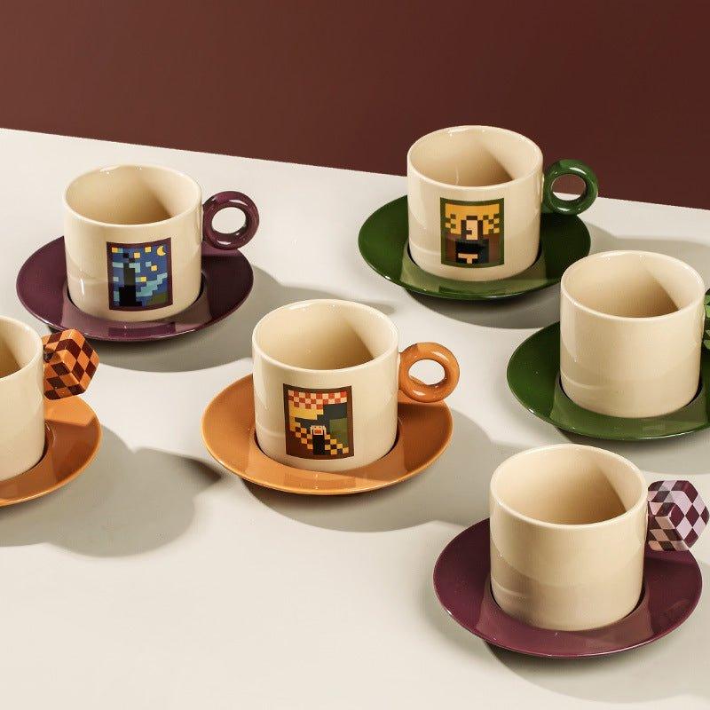 Ceramic Mosaic Art Themed Coffee Cup Sets - MASU