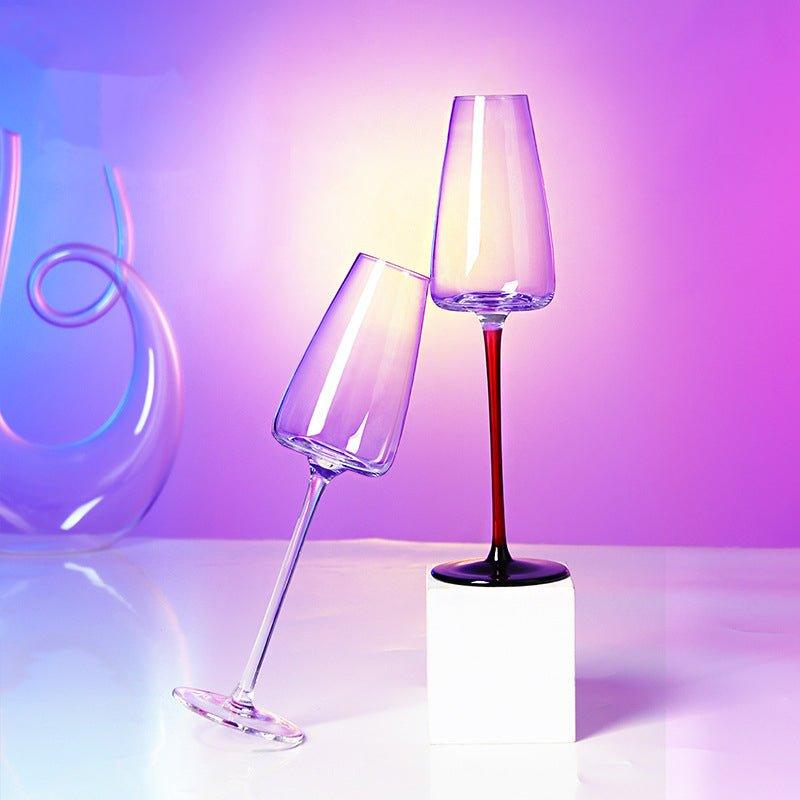 Crystal Glass Red Stem Burgundy Glasses - MASU