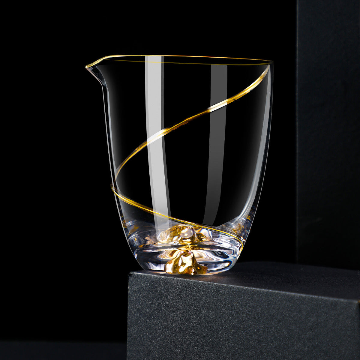 Gold Leaf Chinese Kung-Fu Tea Glass Cup Gift Sets - MASU