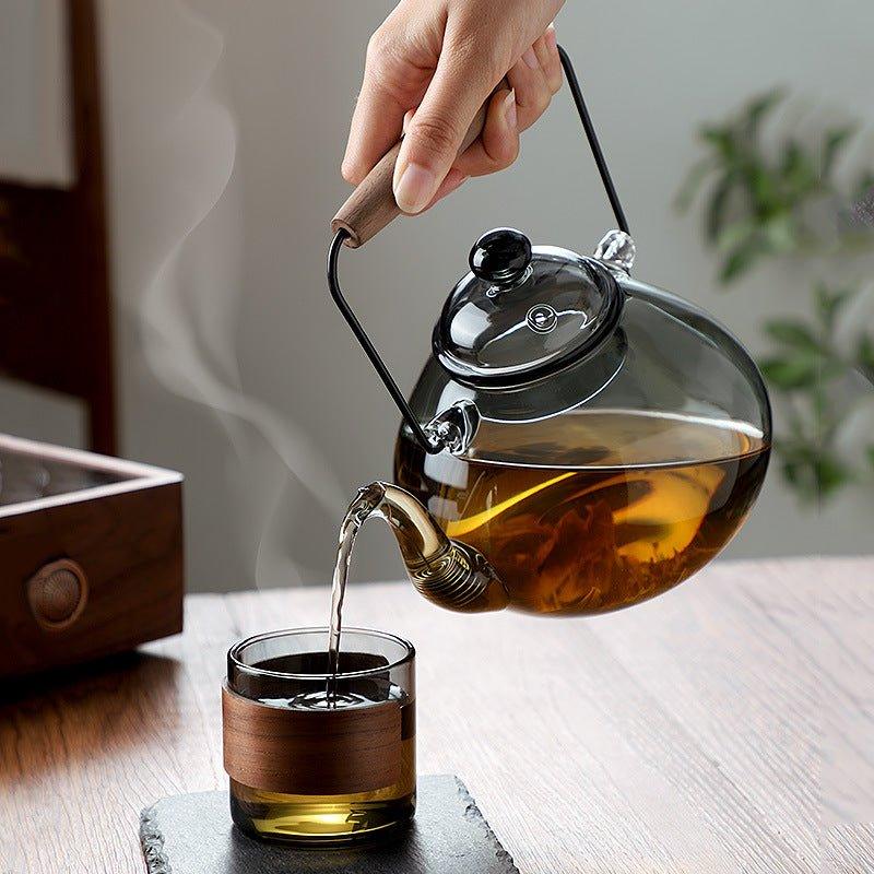 Wood And Glass Fusion Tea Cups Set - MASU