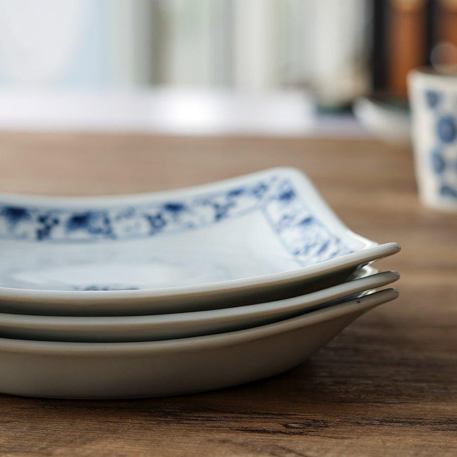 Japanese Handcrafted Mino Ware Ceramic Square Plates - MASU