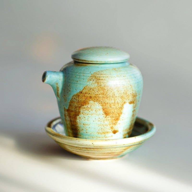 Japanese Handcrafted Vintage Ceramic Soy Sauce Dispenser / Plate - MASU