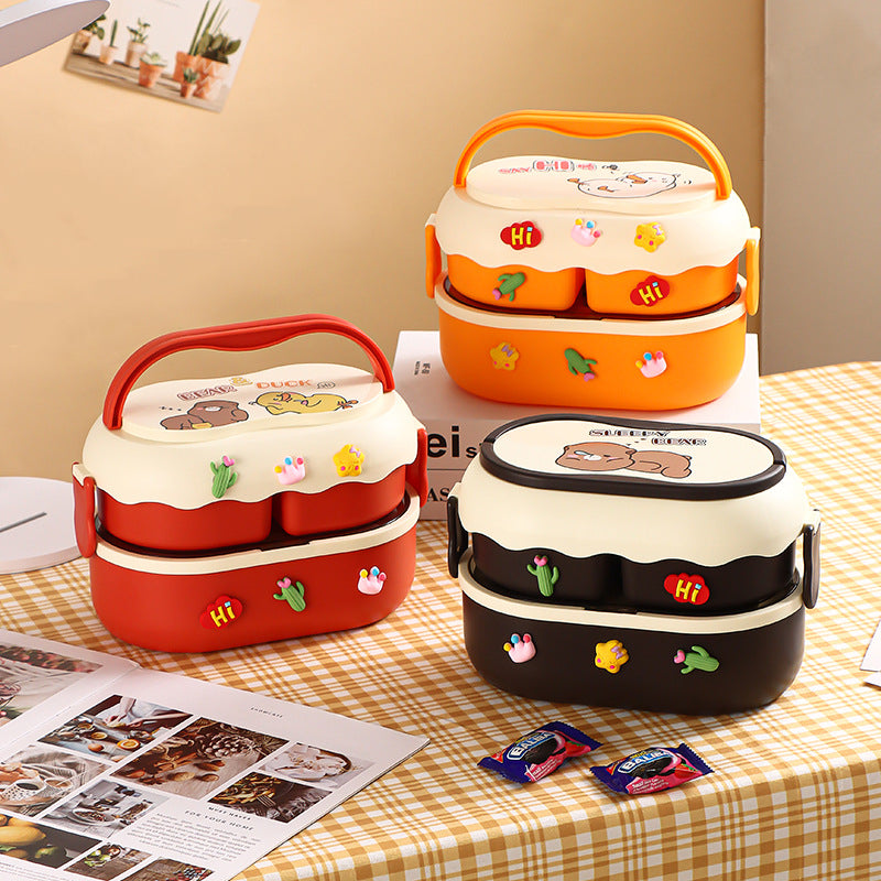 Cartoon Double Stack Children Bento Boxes - MASU
