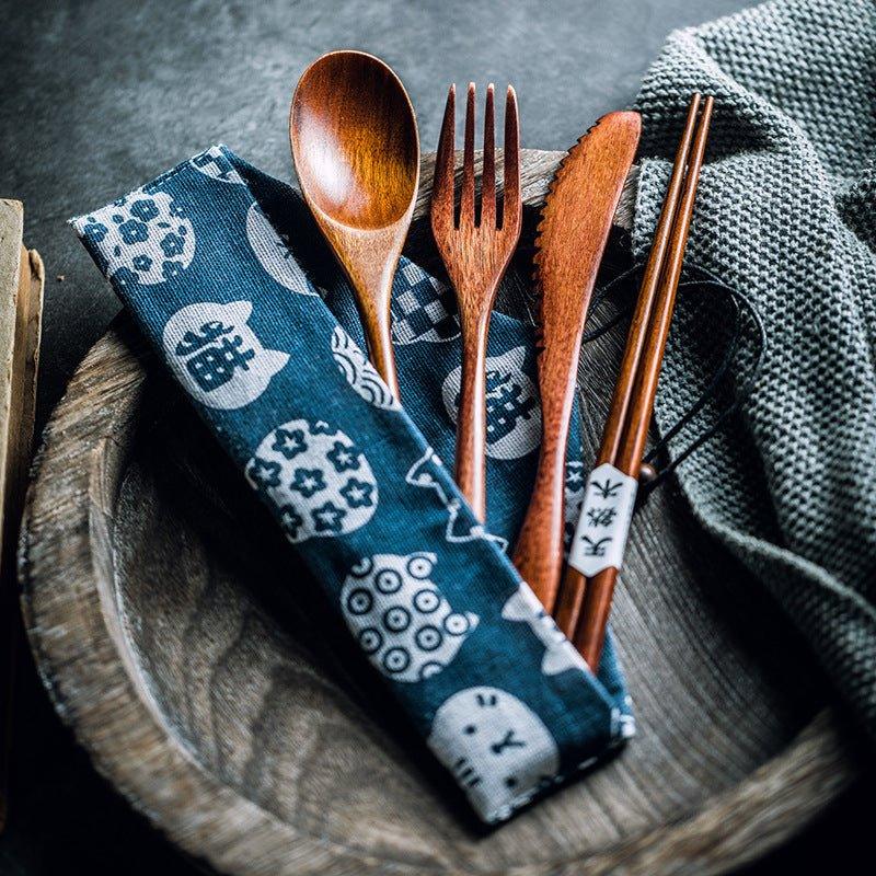 Japanese Plain Style Wooden Utensil Sets - MASU