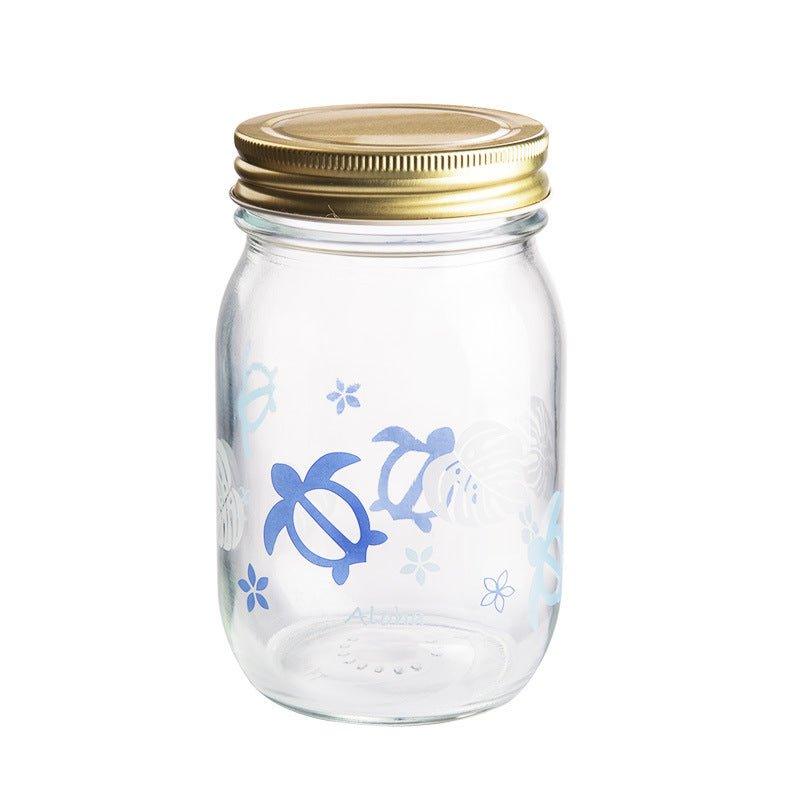 Japanese Hand-painted Glass Storage Glass Jar - MASU