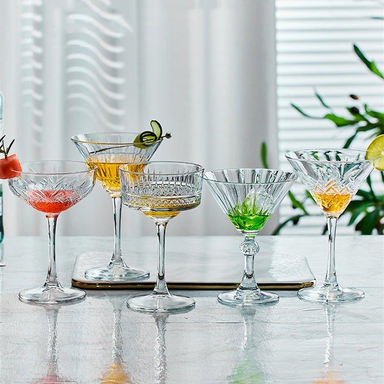 Patterned Martini Cocktail Glasses - MASU