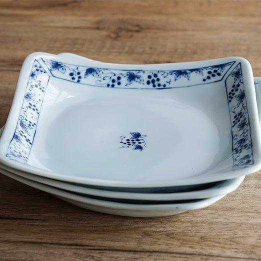 Japanese Handcrafted Mino Ware Ceramic Square Plates - MASU